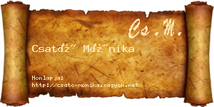 Csató Mónika névjegykártya